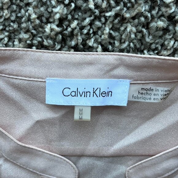 Baby Pink Calvin Klein Long Sleeve Lightweight Women's Medium Cardigan - Picture 2 of 8